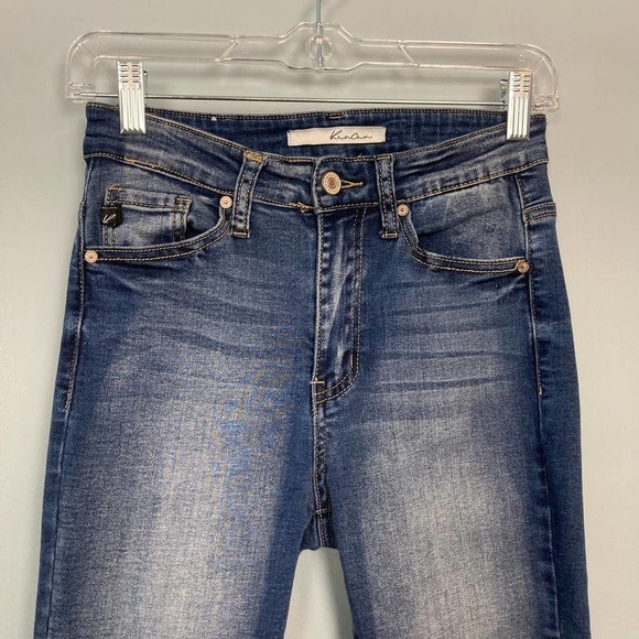 Kancan Mid Rise Skinny Stretch Jeans Size 26 Medium Wash Style KC6009GD Cut 5027 - Picture 2 of 12